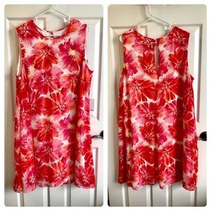 NEW Calvin Klein Pink & Orange Day Dress 18W Plus
